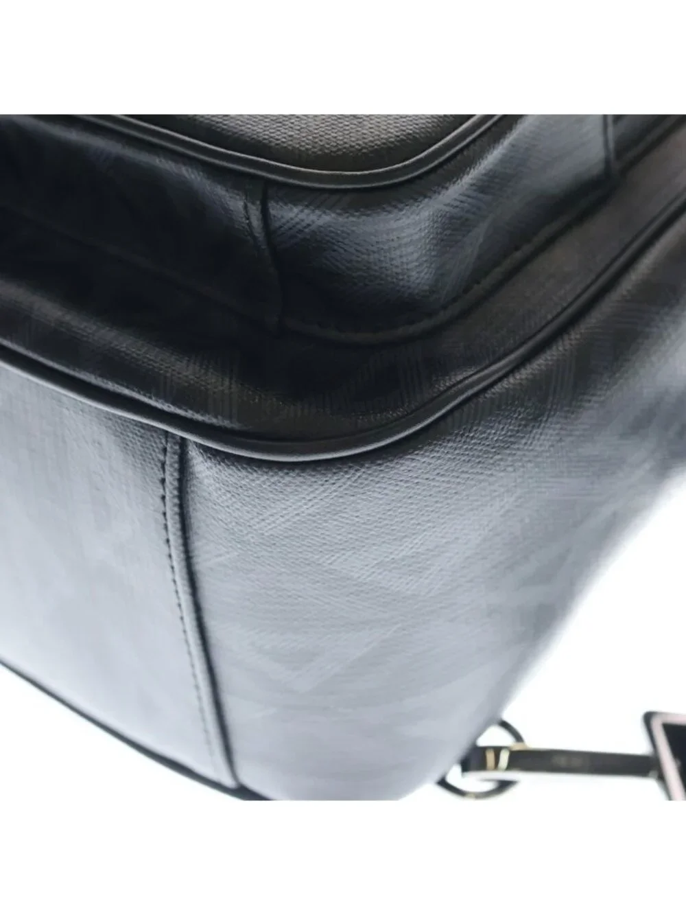 Dior Rider CD Diamond Mini Sling Bag Black Canvas Silver